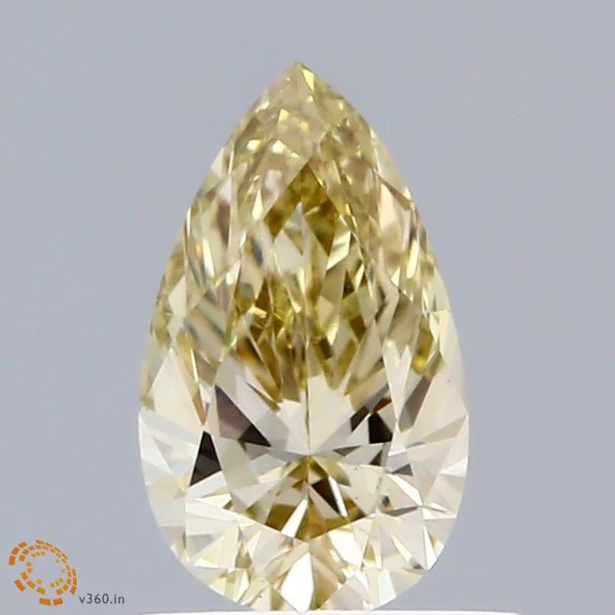 0.54 Ct. Fancy Intense Yellow Pear Lab Grown Diamond