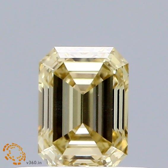 0.42 Ct. Fancy Yellow Emerald Lab Grown Diamond