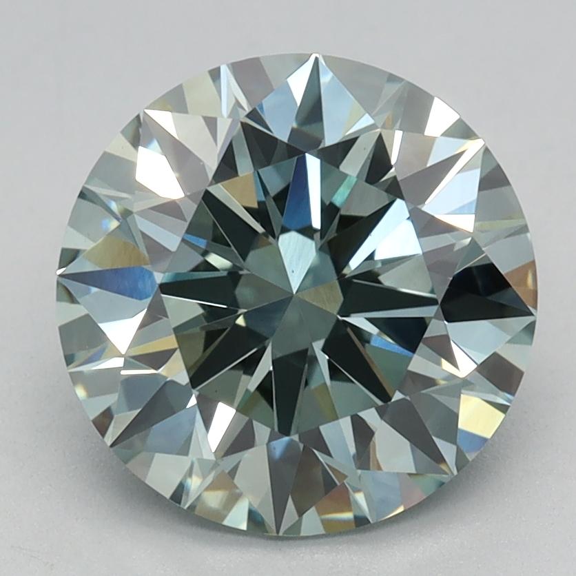 2.09 Ct. Fancy Intense Green Round Lab Grown Diamond