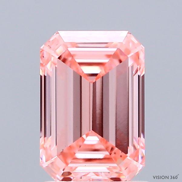 1.51 Ct. Fancy Vivid Pink Emerald Lab Grown Diamond