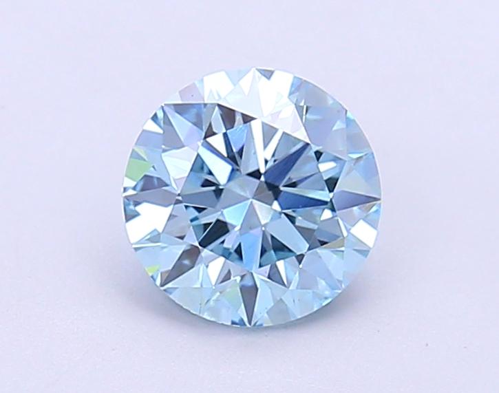 1.1 Ct. Fancy Vivid Blue Round Lab Grown Diamond