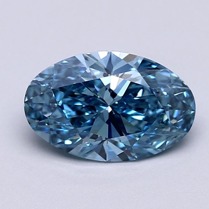 1.46 Ct. Fancy Vivid  Blue Oval Lab Grown Diamond