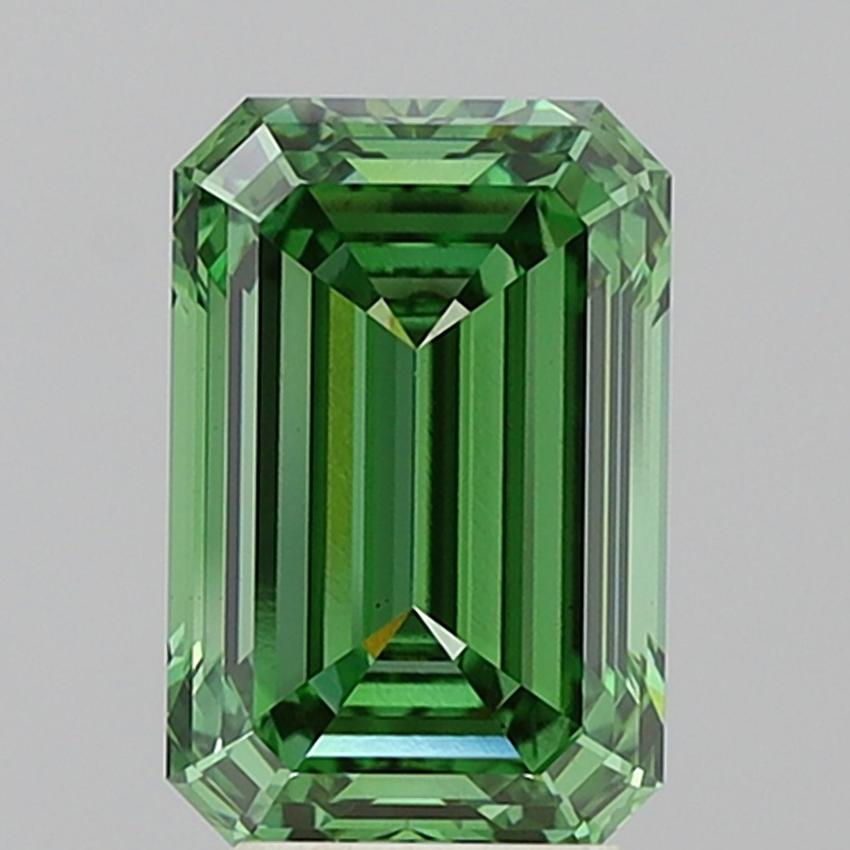 4.09 Ct. Fancy Vivid Green Emerald Lab Grown Diamond