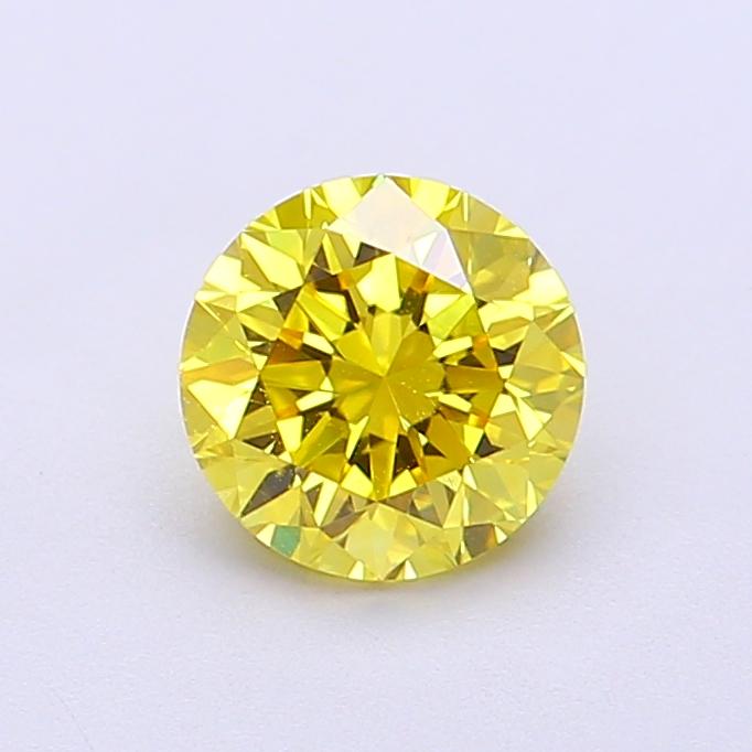 1.01 Ct. Fancy Vivid Yellow Round Lab Grown Diamond