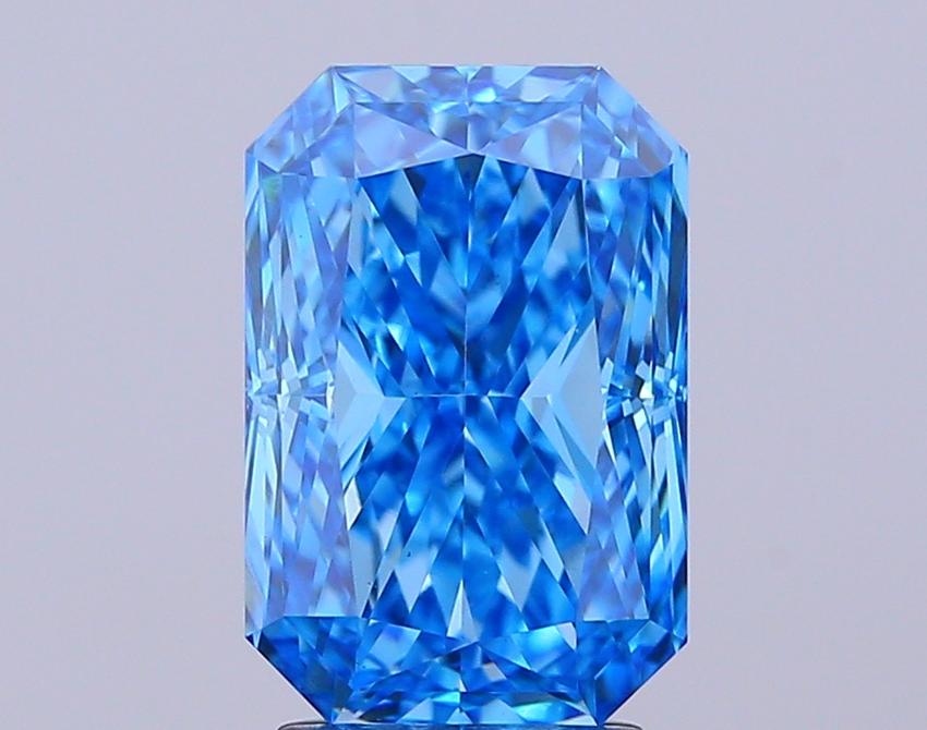 3.82 Ct. Fancy Vivid Blue Radiant Lab Grown Diamond
