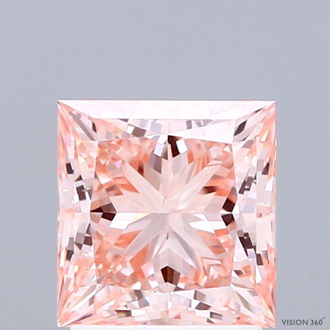 2.05 Ct. Fancy Intense Pink Princess Lab Grown Diamond