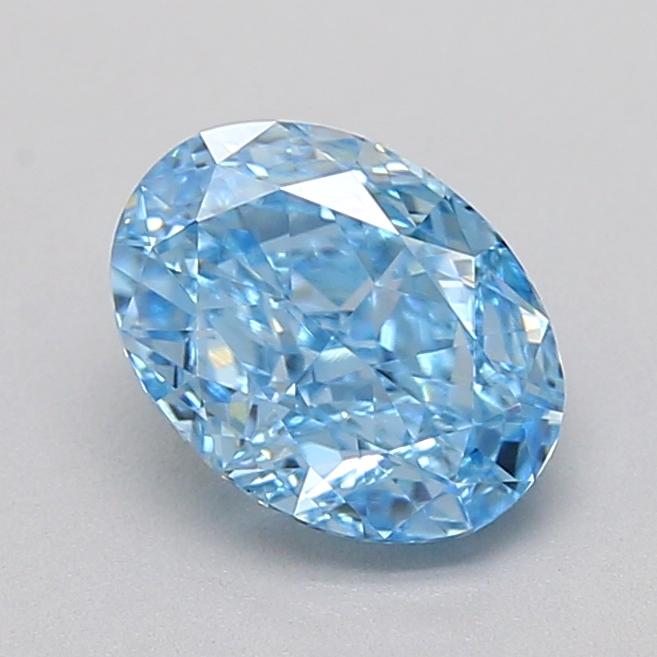 1.03 Ct. Fancy Vivid  Blue Oval Lab Grown Diamond