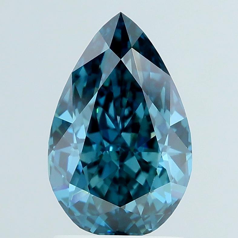 2.07 Ct. Fancy Vivid Blue Pear Lab Grown Diamond