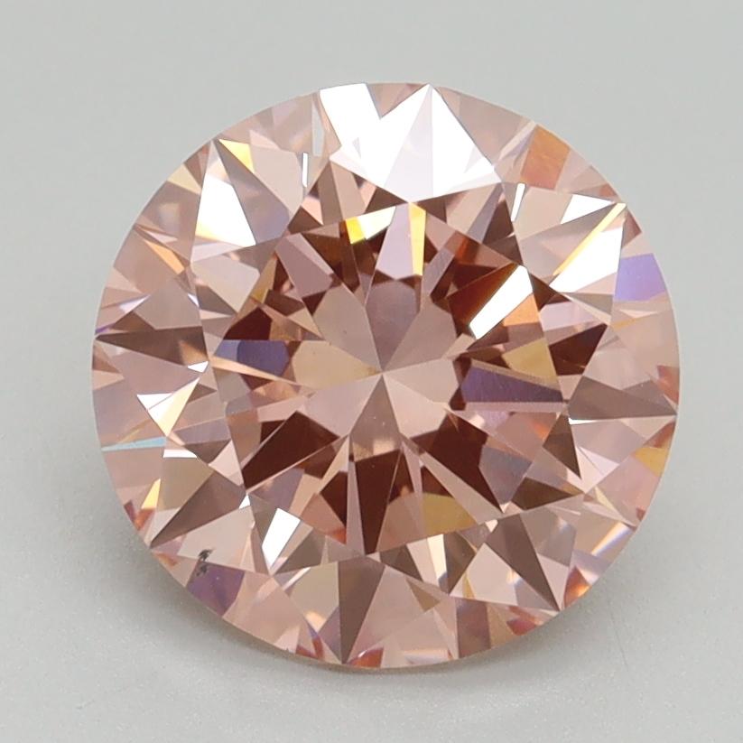 2.54 Ct. Fancy Intense Pink Round Lab Grown Diamond