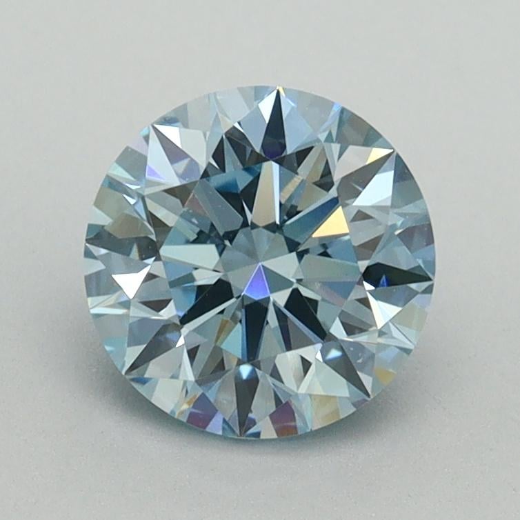1.23 Ct. Fancy Vivid Blue Round Lab Grown Diamond