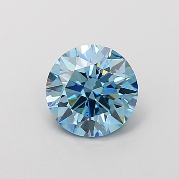 1.02 Ct. Fancy Vivid  Blue Round Lab Grown Diamond