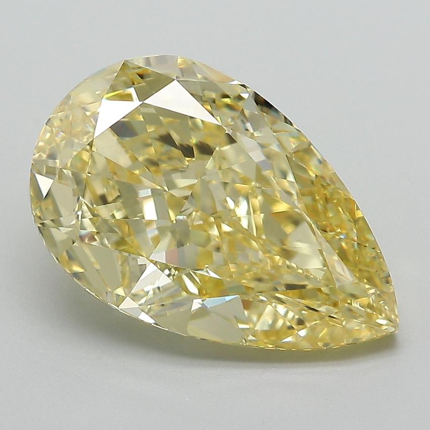 6.49 Ct. Fancy Intense  Yellow Pear Lab Grown Diamond