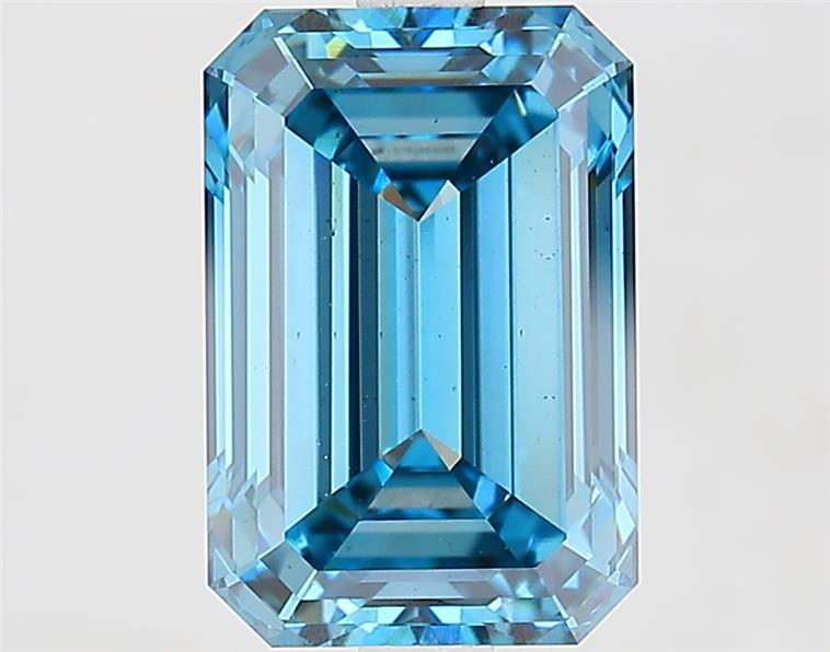 3.61 Ct. Fancy Vivid  Blue Emerald Lab Grown Diamond