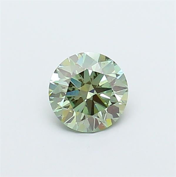1.02 Ct. Fancy Vivid  Green Round Lab Grown Diamond