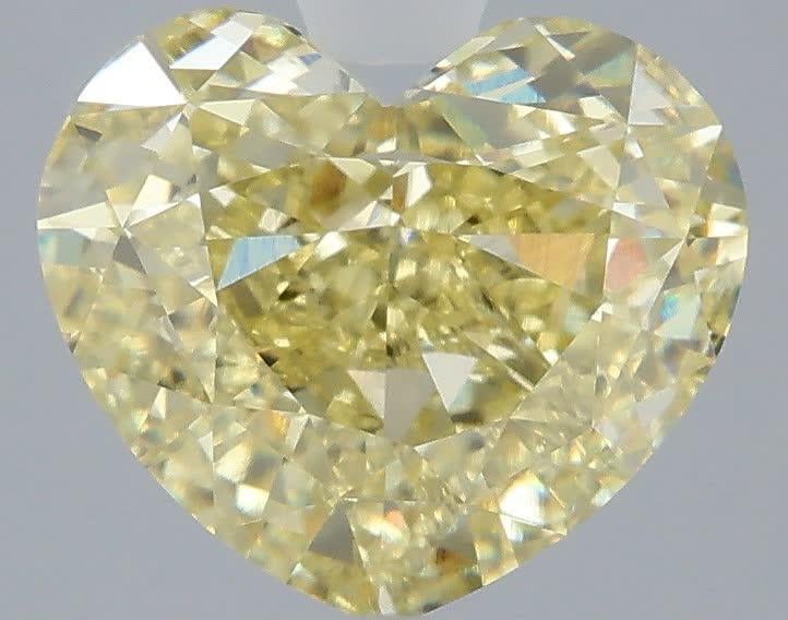 3.53 Ct. Fancy Intense Yellow Heart Lab Grown Diamond