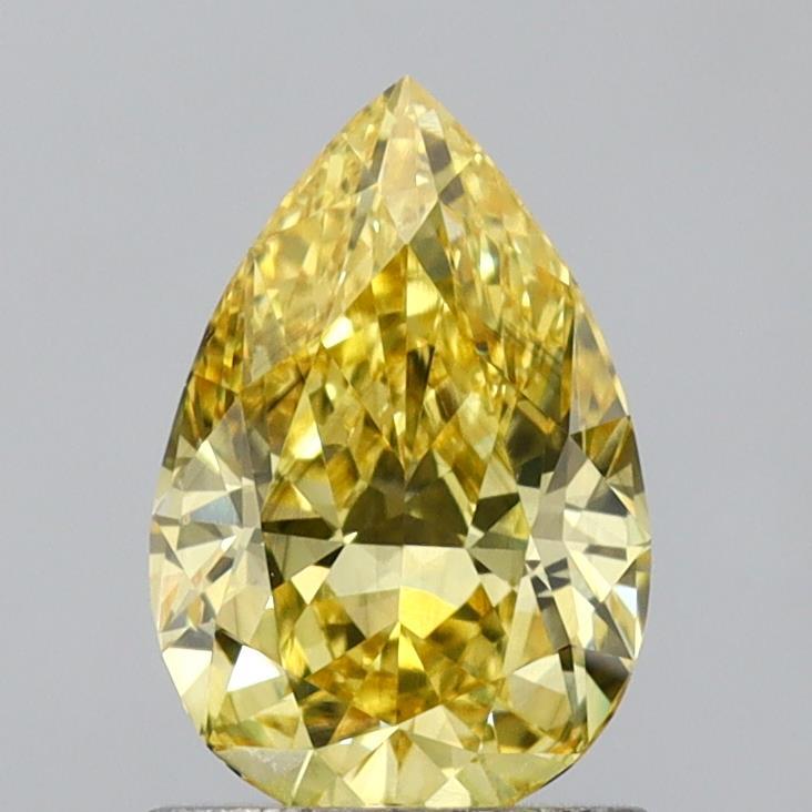 1.30 Ct. Fancy Intense Yellow Pear Lab Grown Diamond