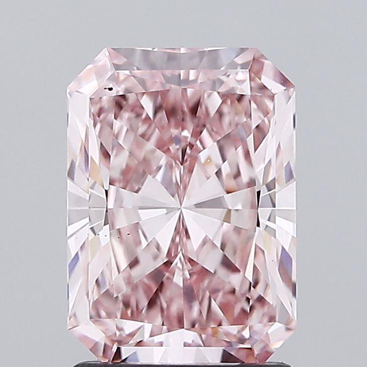 1.73 Ct. Fancy Intense Pink Radiant Lab Grown Diamond