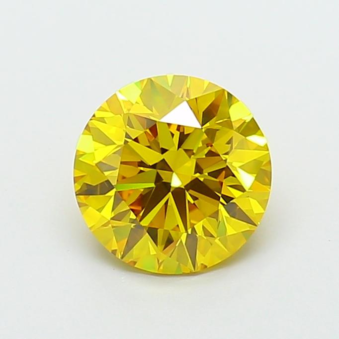 3.01 Ct. Fancy Vivid  Yellow Round Lab Grown Diamond