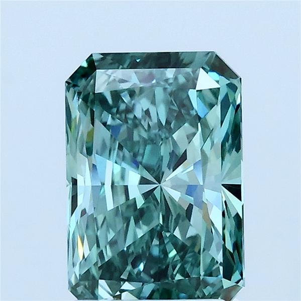 1.53 Ct. Fancy Vivid Green Radiant Lab Grown Diamond