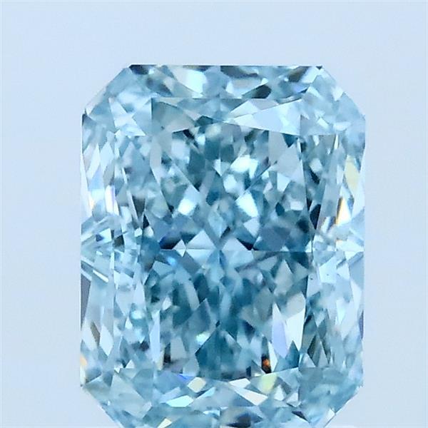 1.55 Ct. Fancy Intense Greenish Blue Radiant Lab Grown Diamond