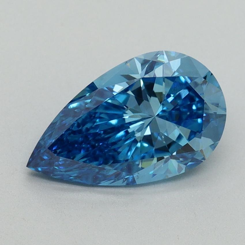 1.53 Ct. Fancy Vivid Blue Pear Lab Grown Diamond