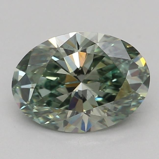 0.51 Ct. Fancy Intense Green Oval Lab Grown Diamond