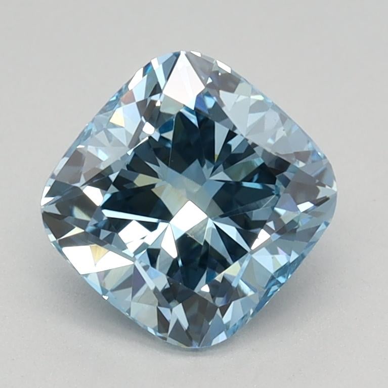 1.15 Ct. Fancy Vivid Blue Cushion Lab Grown Diamond