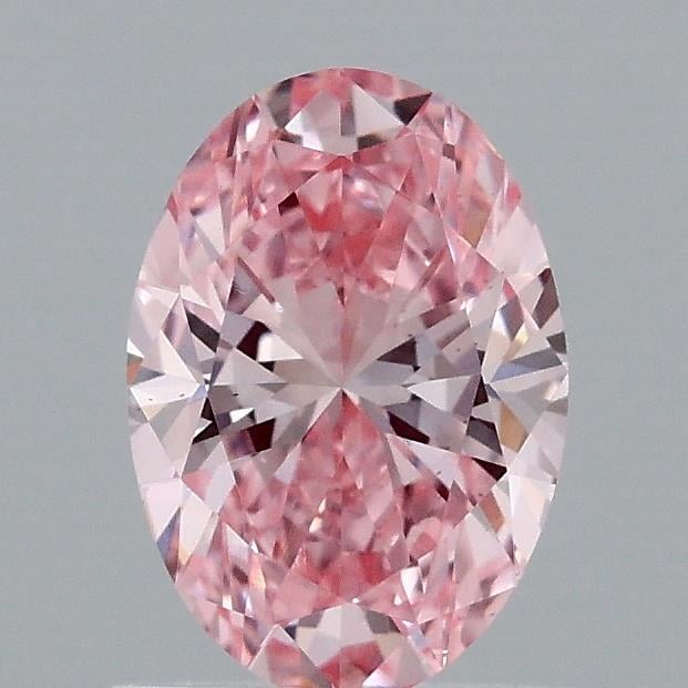 0.94 Ct. Fancy Vivid Pink Oval Lab Grown Diamond