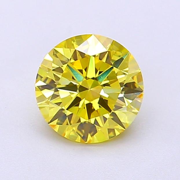 1.03 Ct. Fancy Intense Yellow Round Lab Grown Diamond