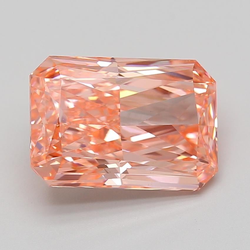 6.09 Ct. Fancy Vivid Pink Radiant Lab Grown Diamond