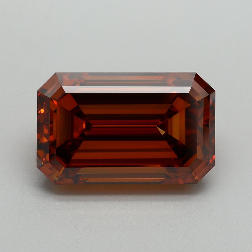 10.03 Ct. Fancy Vivid Orange Emerald Lab Grown Diamond