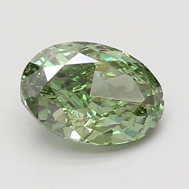 1.52 Ct. Fancy Vivid Green Oval Lab Grown Diamond