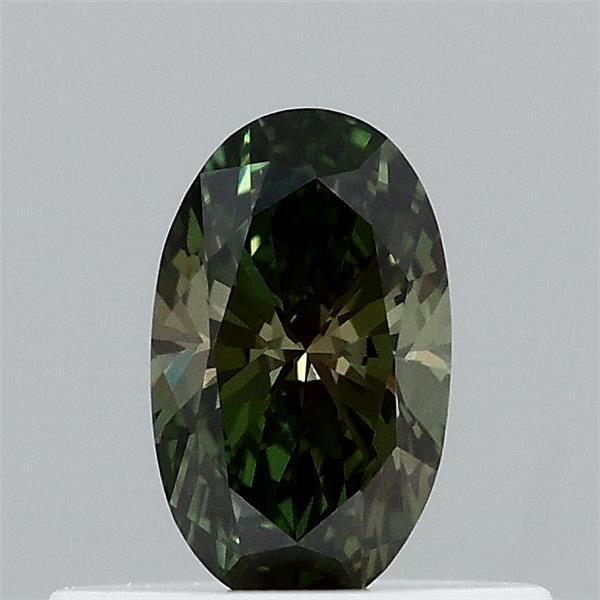 0.33 Ct. Fancy Vivid Green Oval Lab Grown Diamond