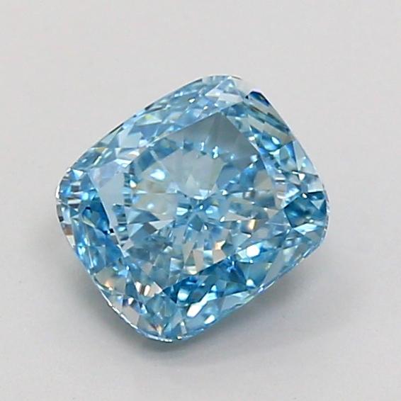 1.27 Ct. Fancy Vivid Blue Cushion Lab Grown Diamond