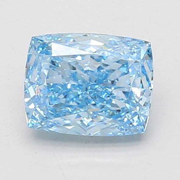 1.53 Ct. Fancy Vivid Blue Cushion Lab Grown Diamond