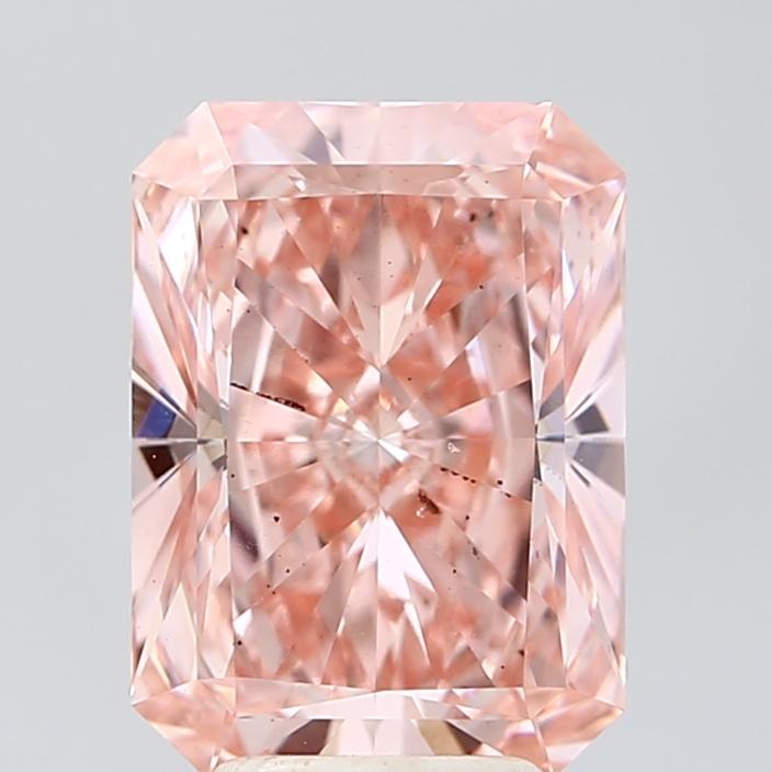 4.06 Ct. Fancy Vivid Pink Radiant Lab Grown Diamond