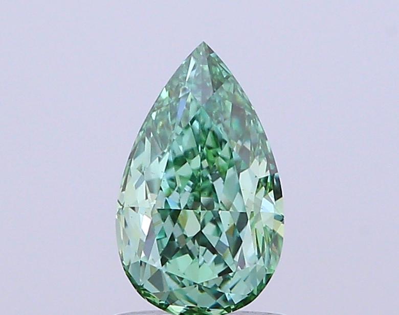 1.10 Ct. Fancy Vivid Green Pear Lab Grown Diamond