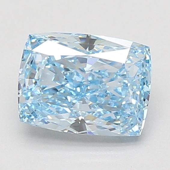 1.52 Ct. Fancy Vivid Blue Cushion Lab Grown Diamond