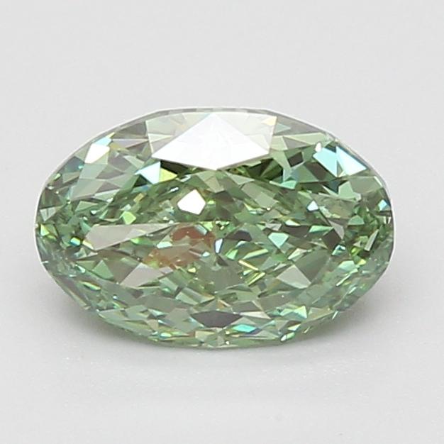 1.54 Ct. Fancy Vivid Green Oval Lab Grown Diamond