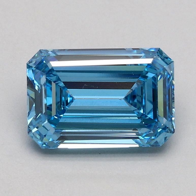 1.00 Ct. Fancy Intense Blue Emerald Lab Grown Diamond
