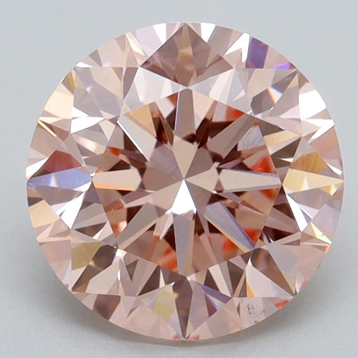 2.70 Ct. Fancy Intense Pink Round Lab Grown Diamond