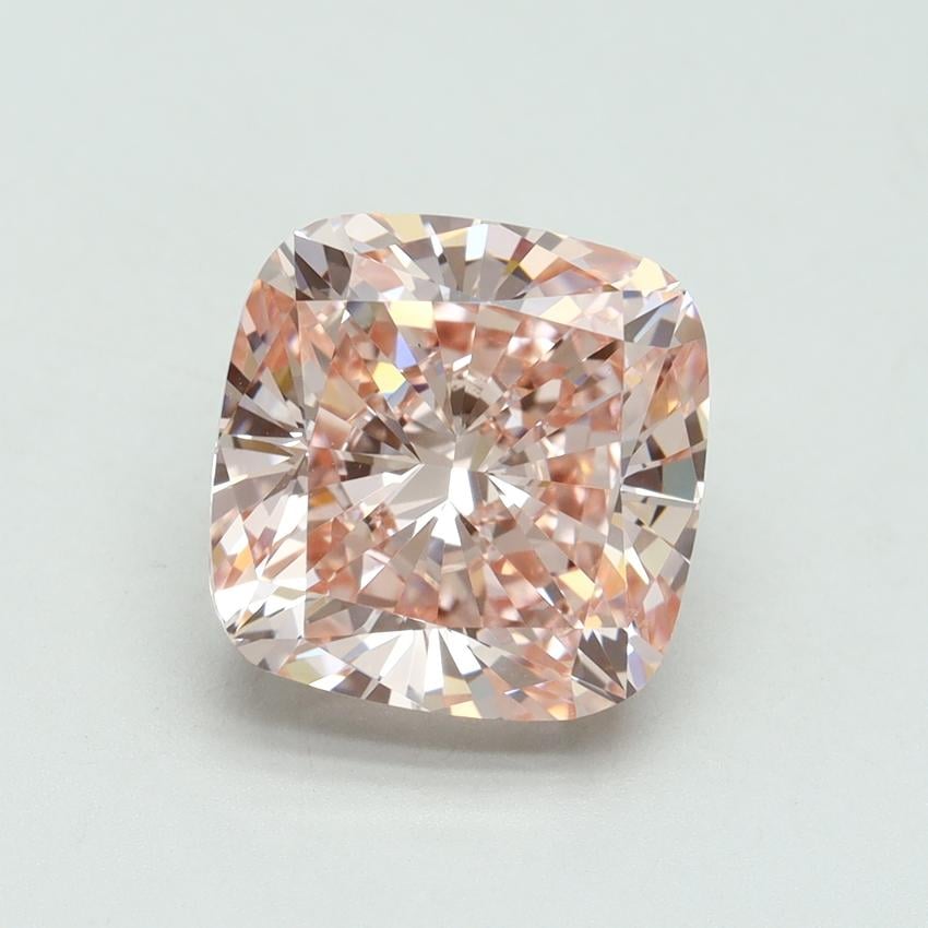 5.01 Ct. Fancy Intense Pink Cushion Lab Grown Diamond