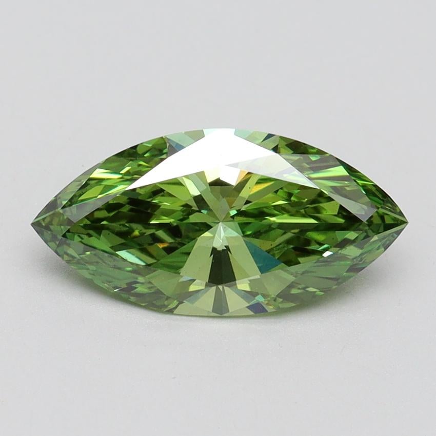 1.50 Ct. Fancy Vivid Green Marquise Lab Grown Diamond