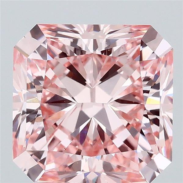 3.23 Ct. Fancy Intense  Pink Radiant Lab Grown Diamond