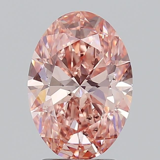 2.59 Ct. Fancy Vivid Pink Oval Lab Grown Diamond