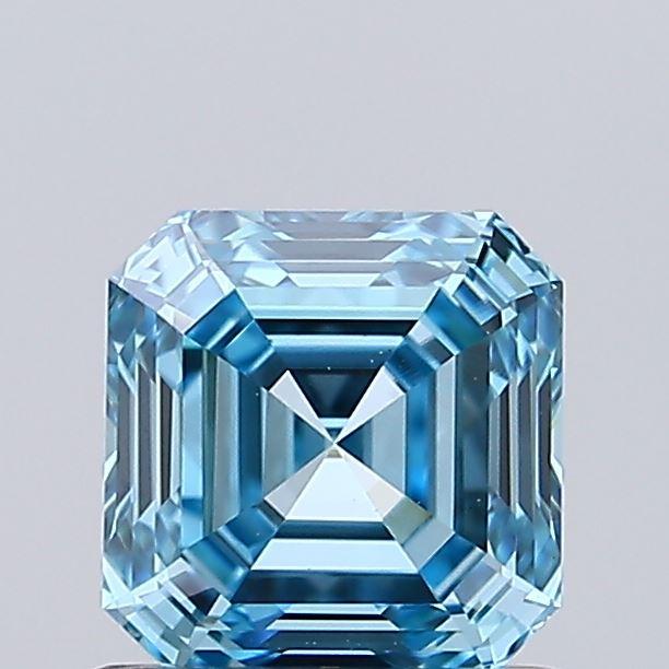 0.73 Ct. Fancy Intense Blue Asscher Lab Grown Diamond