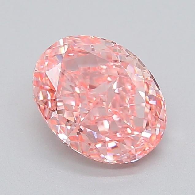 2.02 Ct. Fancy Vivid  Pink Oval Lab Grown Diamond
