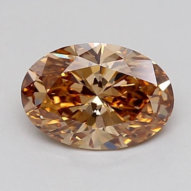 1.00 Ct. Light  Brown Oval Lab Grown Diamond