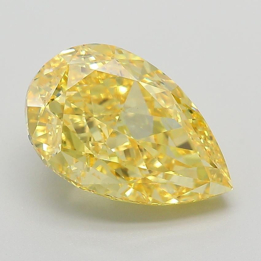 5.42 Ct. Fancy Yellow Pear Lab Grown Diamond