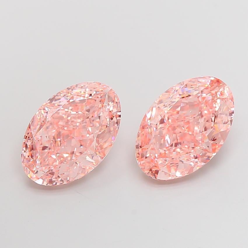 8.13 Ct. Fancy Intense  Pink Oval Lab Grown Diamond